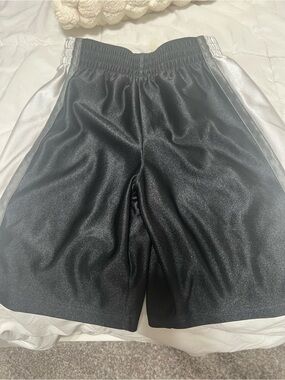 Boy’s Reebok Athletic  Black Shorts with Silver Accent Panels Size Small